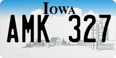 IA license plate AMK327
