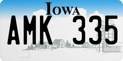 IA license plate AMK335