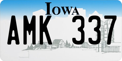 IA license plate AMK337