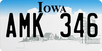 IA license plate AMK346