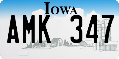 IA license plate AMK347