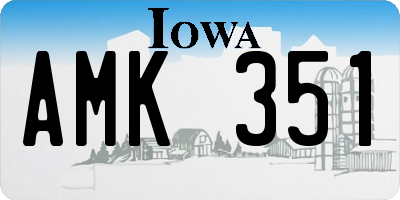 IA license plate AMK351