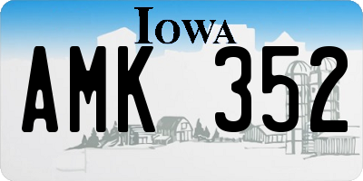 IA license plate AMK352
