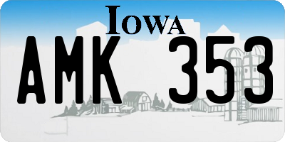 IA license plate AMK353
