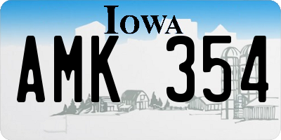 IA license plate AMK354