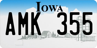 IA license plate AMK355