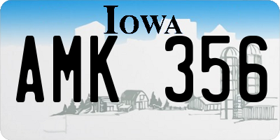 IA license plate AMK356