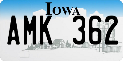 IA license plate AMK362