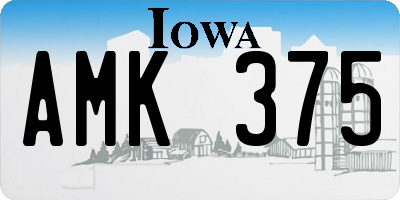 IA license plate AMK375