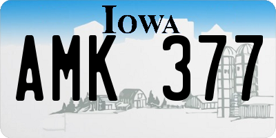 IA license plate AMK377