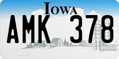 IA license plate AMK378