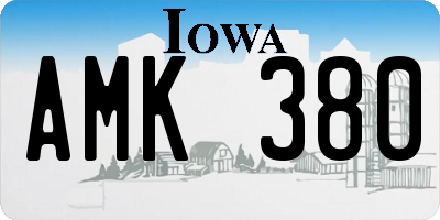 IA license plate AMK380