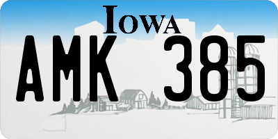 IA license plate AMK385