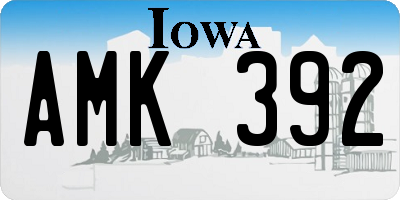 IA license plate AMK392