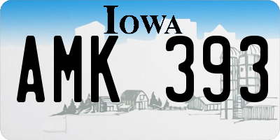 IA license plate AMK393