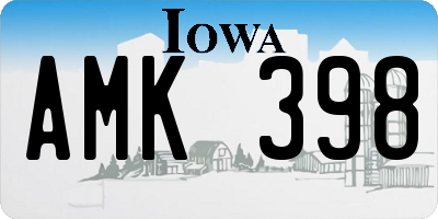 IA license plate AMK398