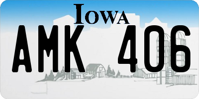 IA license plate AMK406