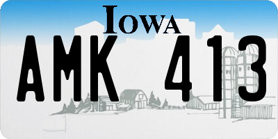 IA license plate AMK413