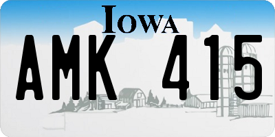 IA license plate AMK415