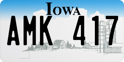 IA license plate AMK417