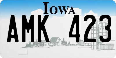 IA license plate AMK423