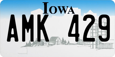 IA license plate AMK429