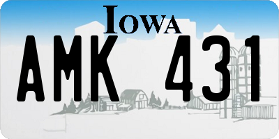 IA license plate AMK431