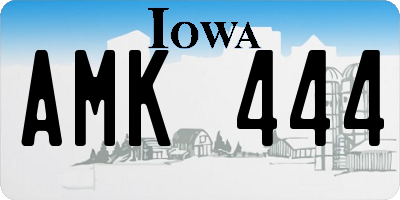 IA license plate AMK444