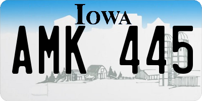 IA license plate AMK445