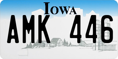 IA license plate AMK446