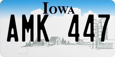 IA license plate AMK447