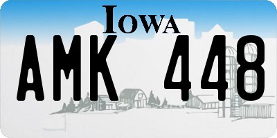IA license plate AMK448