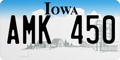 IA license plate AMK450