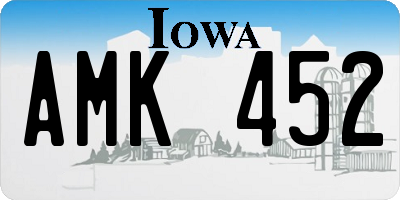 IA license plate AMK452