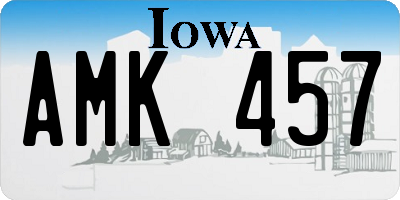 IA license plate AMK457