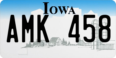 IA license plate AMK458