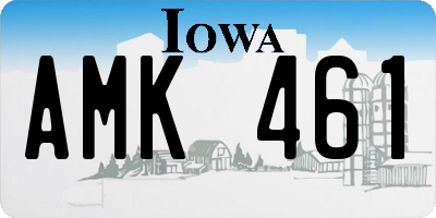 IA license plate AMK461