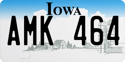 IA license plate AMK464