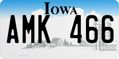 IA license plate AMK466