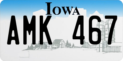 IA license plate AMK467
