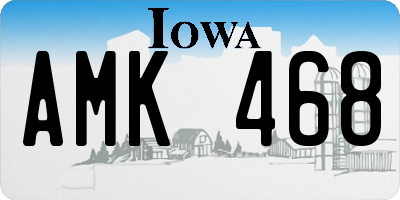 IA license plate AMK468