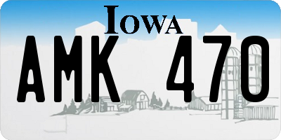 IA license plate AMK470
