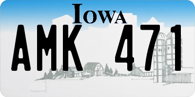 IA license plate AMK471