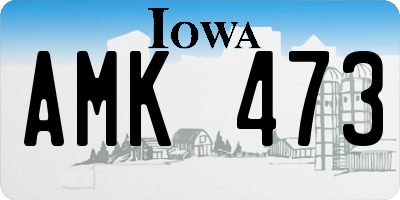 IA license plate AMK473