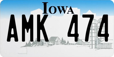 IA license plate AMK474