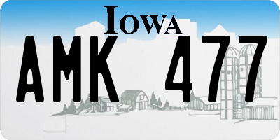 IA license plate AMK477