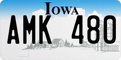 IA license plate AMK480