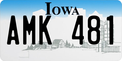 IA license plate AMK481