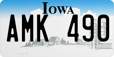 IA license plate AMK490
