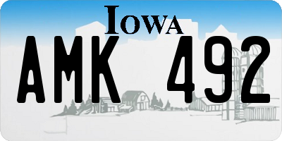 IA license plate AMK492